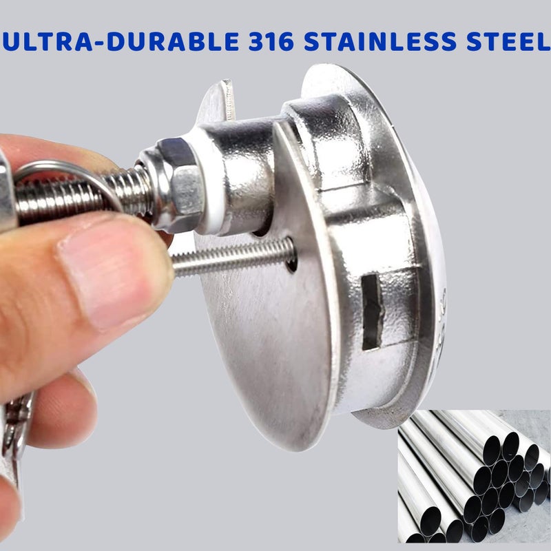 MX 2" Boat Latches Stainless Steel,Flush Pull Latch Lift Handle Locking Style - Image 5